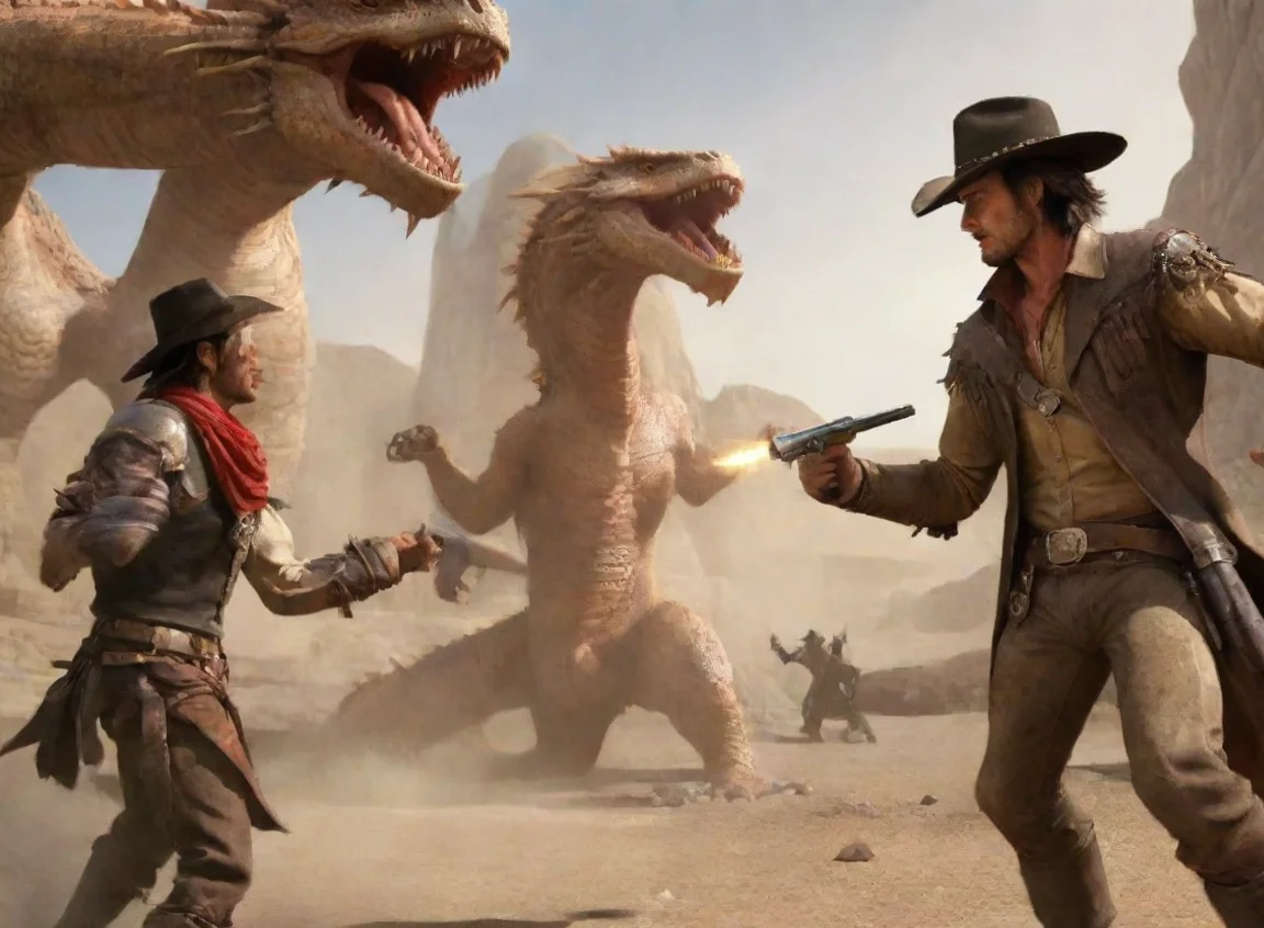 aibest quality human cowboys fighting and shooting dragons action adventure hd 5 landscape43