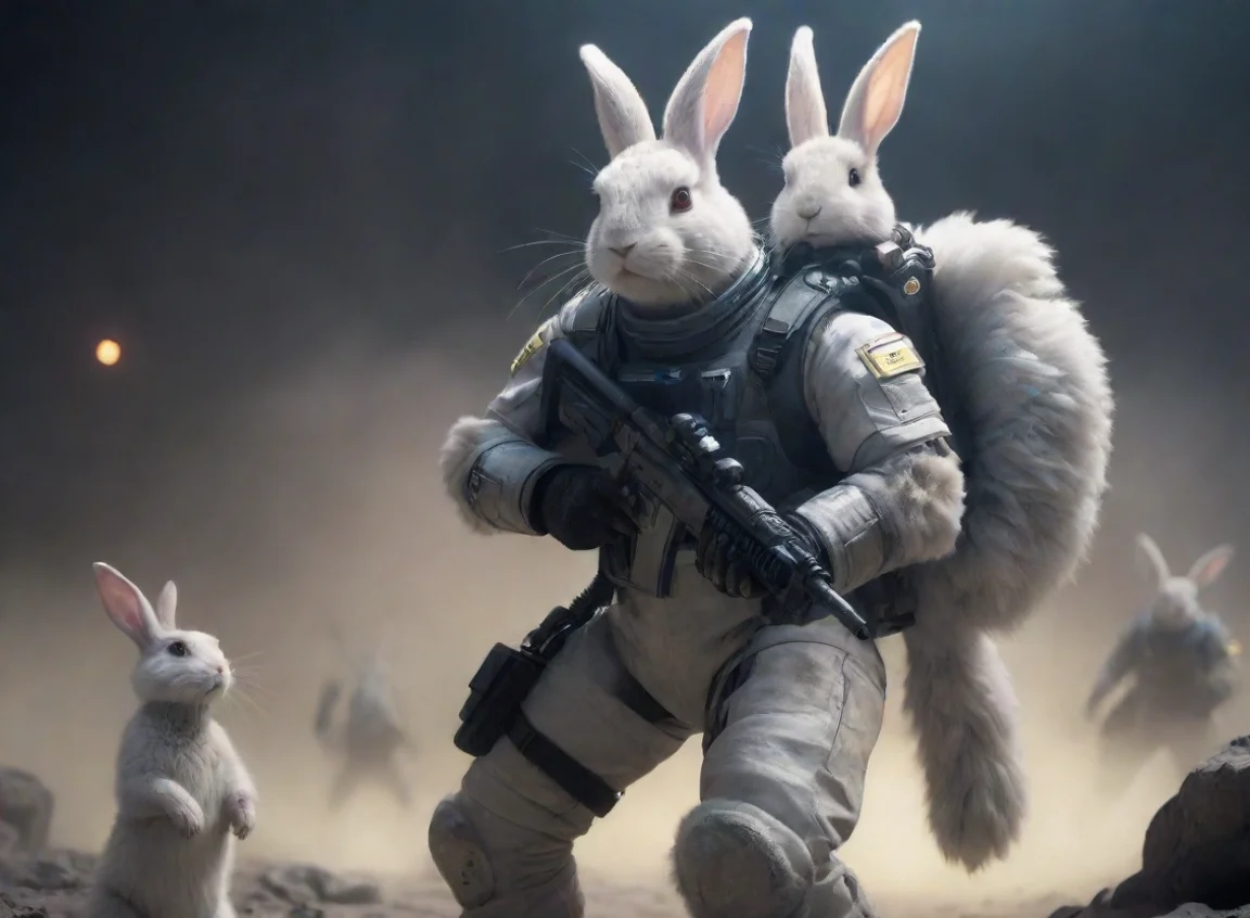 aibest quality human swedish space soldier fighting alongside anthro furry rabbit sci fi space warzone hd 5 landscape43