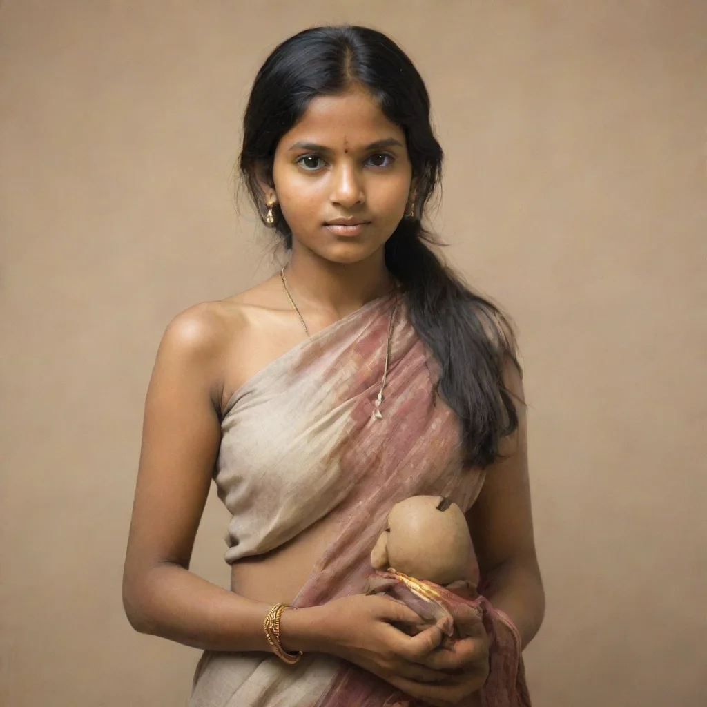 aibest quality indian young woman with a small figure.  5