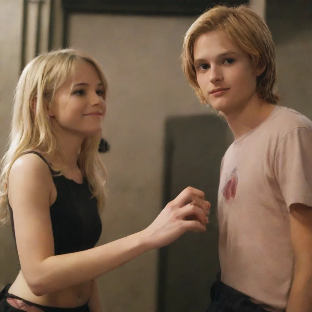 aibest quality michael afton and a blonde girl holding hands 5
