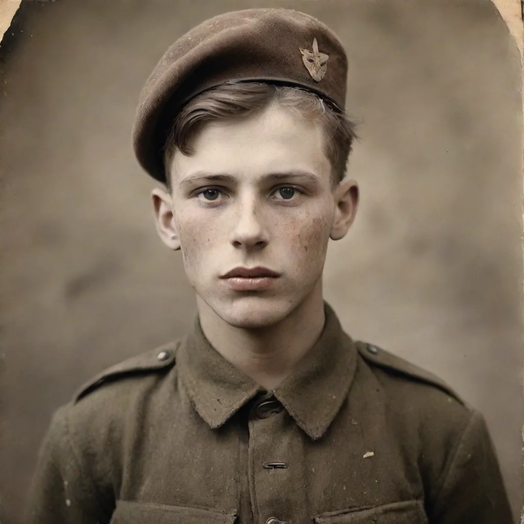 aibest quality portrait of a young bloody young soldier normandie ww2 ptsd 5