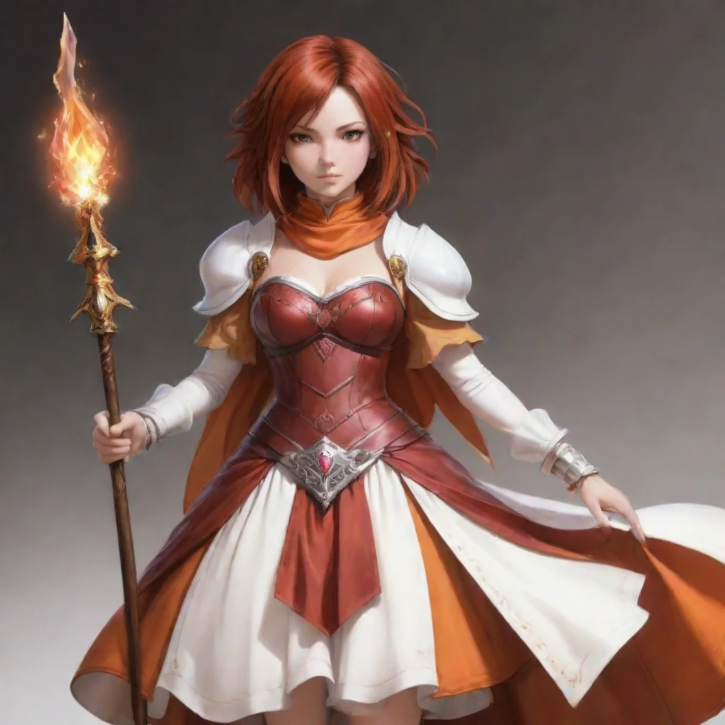 aibest quality princcess garnet realistic final fantasy ix fantasy art orange white garments warrior sweet princess summoner majestic feminine beauty grace artistic 5