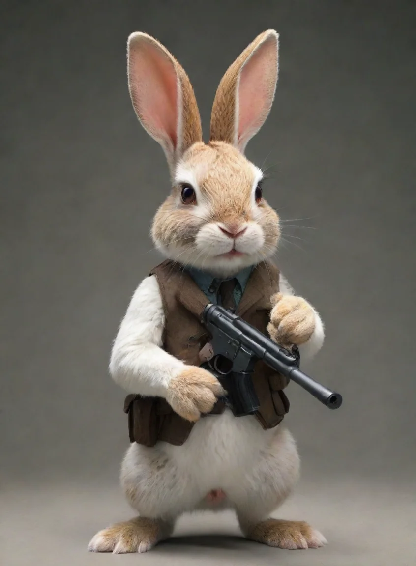 aibest quality rabbit with a gun 5 portrait43