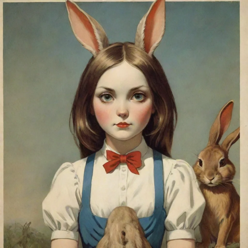 aibest quality sad anthropomorphized rabbit girl slave propaganda poster 5