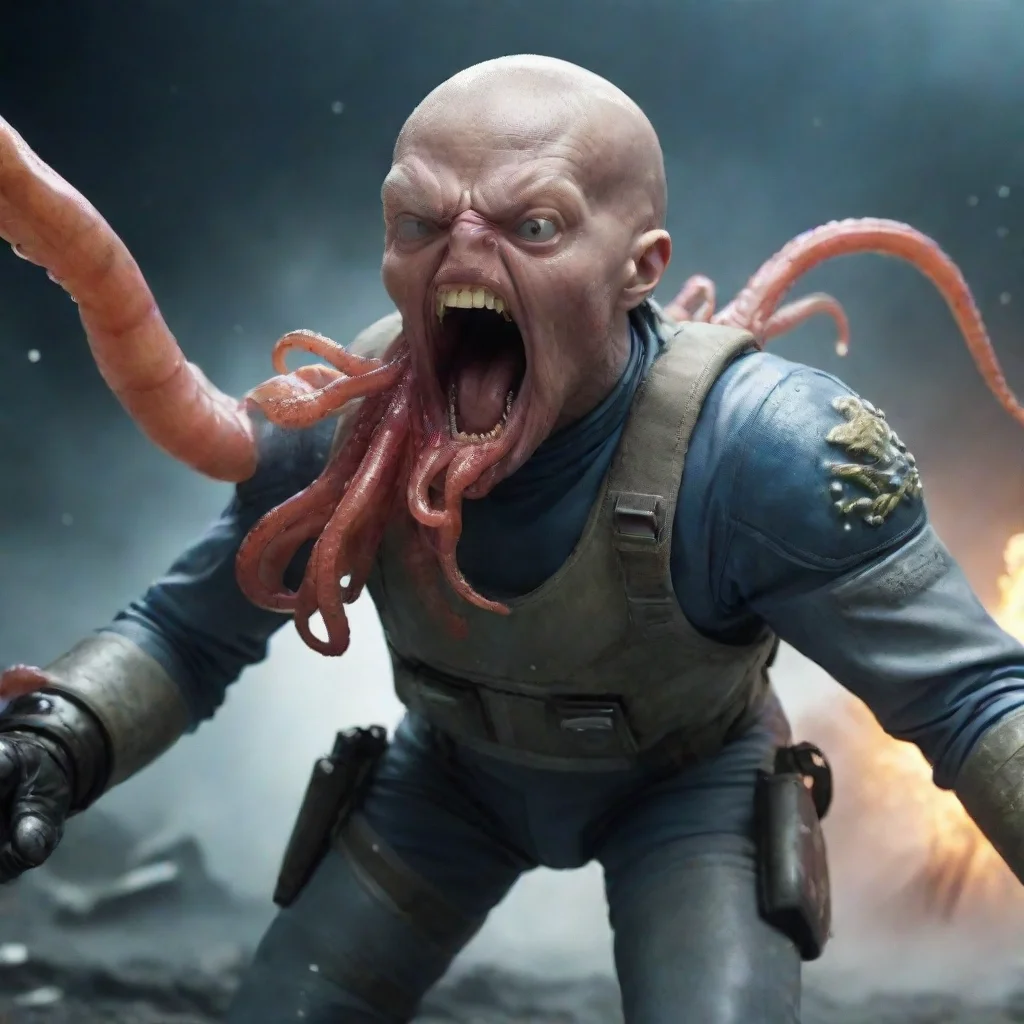 aibest quality young angry screaming swedish space soldier man fighting alien squid war hd 5