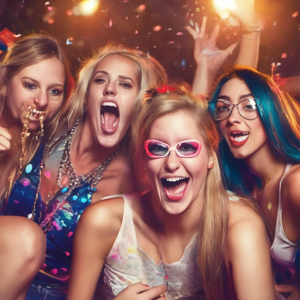 aibi curious party girls going wild confident engaging wow artstation art 3