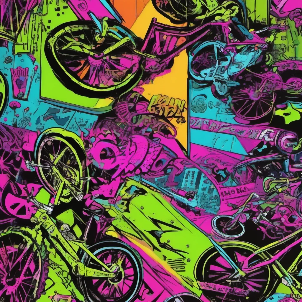 aibicycle neon punk comic book confident engaging wow artstation art 3