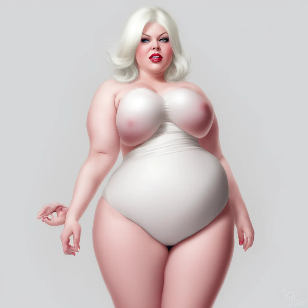aibig white bimbo mom digital art