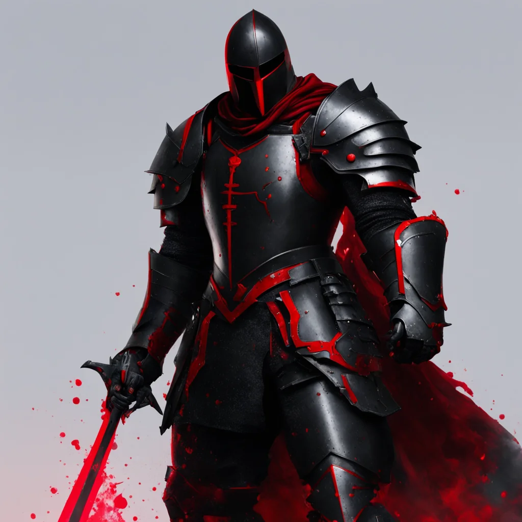 black and red knight amazing awesome portrait 2