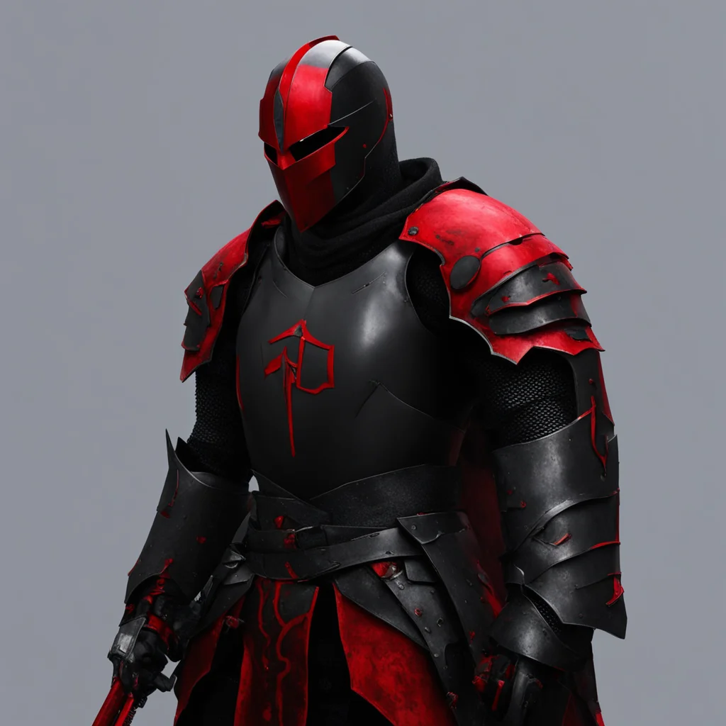 black and red knight confident engaging wow artstation art 3