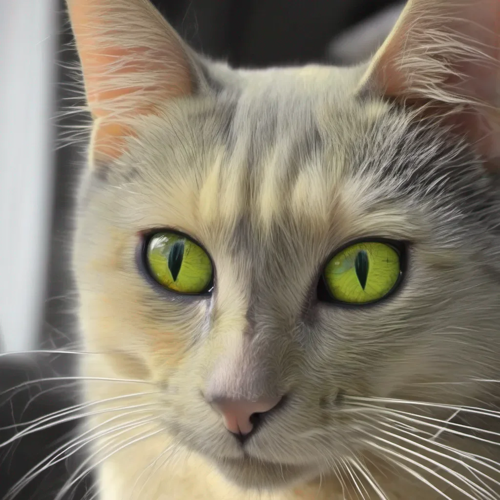 aiblack cat yellow green eyes good looking trending fantastic 1