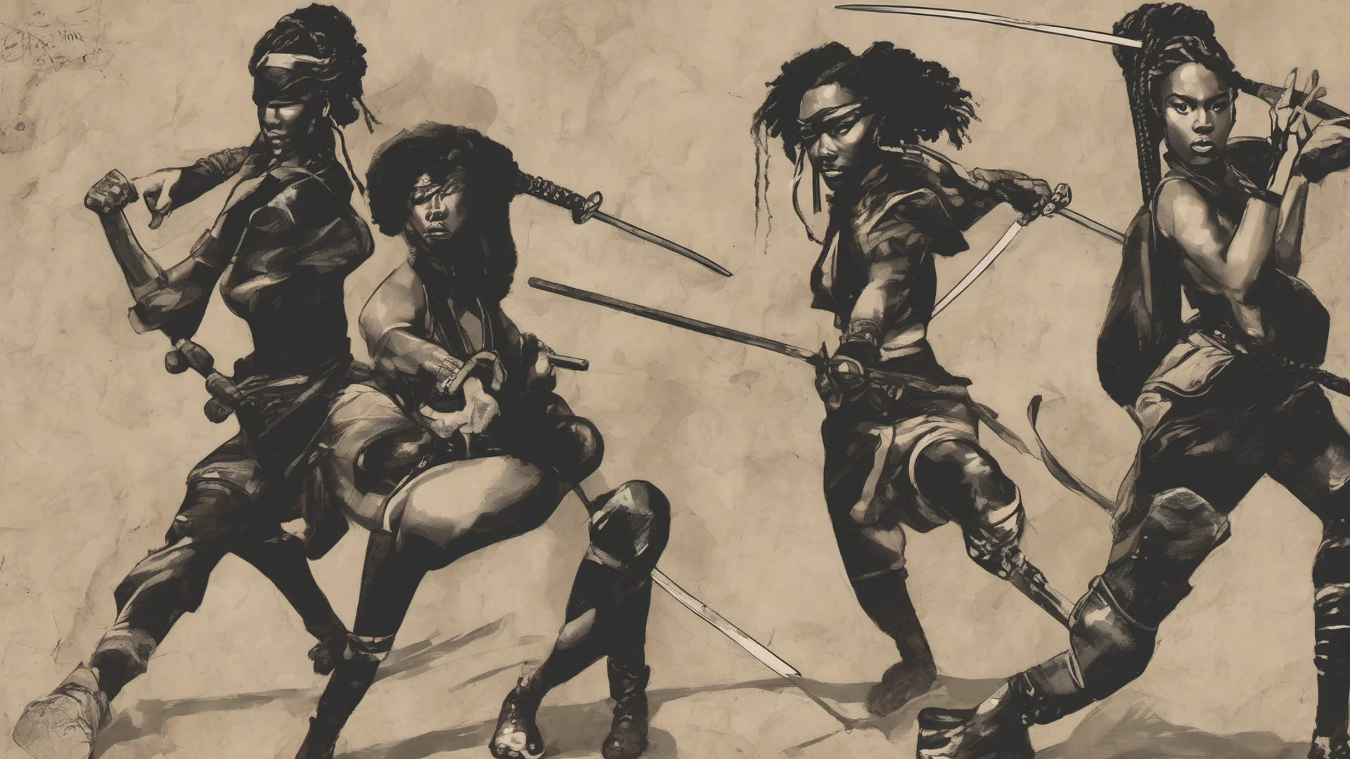black female ninjas wide