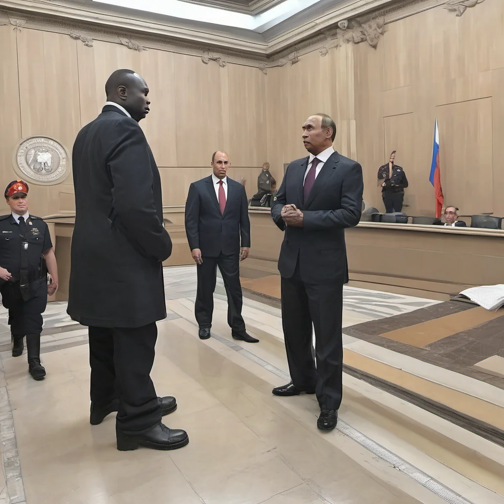black putin at courthouse