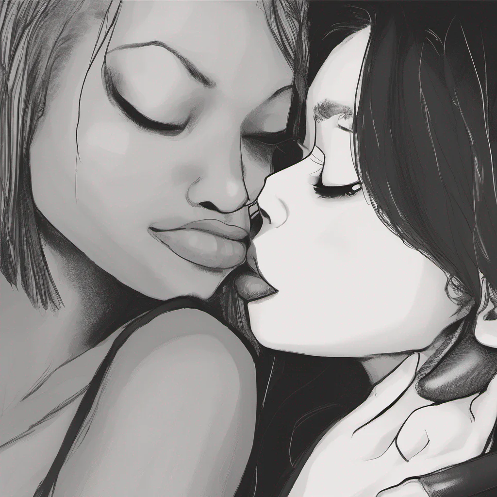 aiblack seductive lesbian kiss confident engaging wow artstation art 3