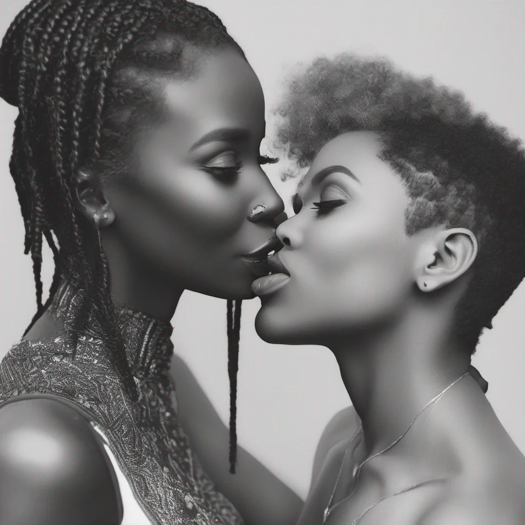 black seductive lesbian kiss good looking trending fantastic 1