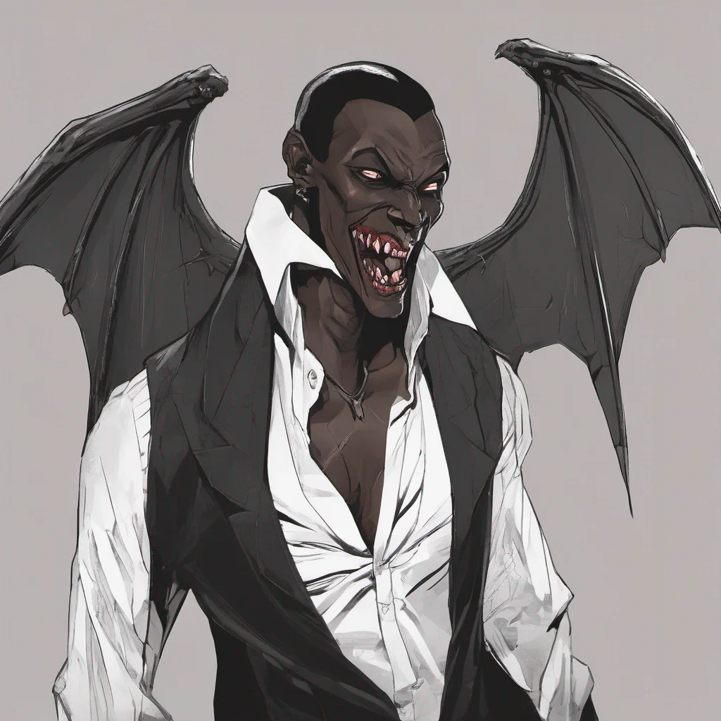 black vampire. confident engaging wow artstation art 3
