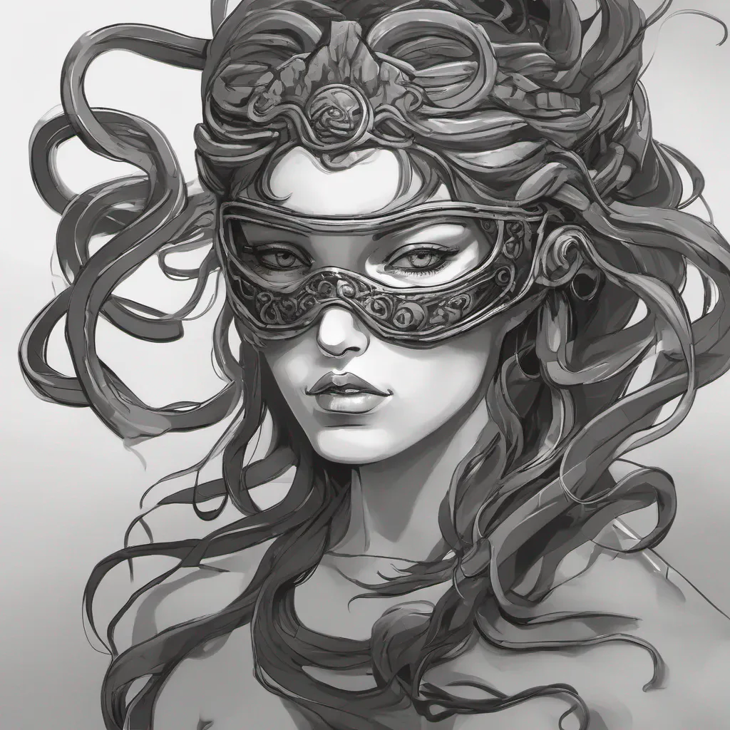 aiblindfolded seductive medusa amazing awesome portrait 2