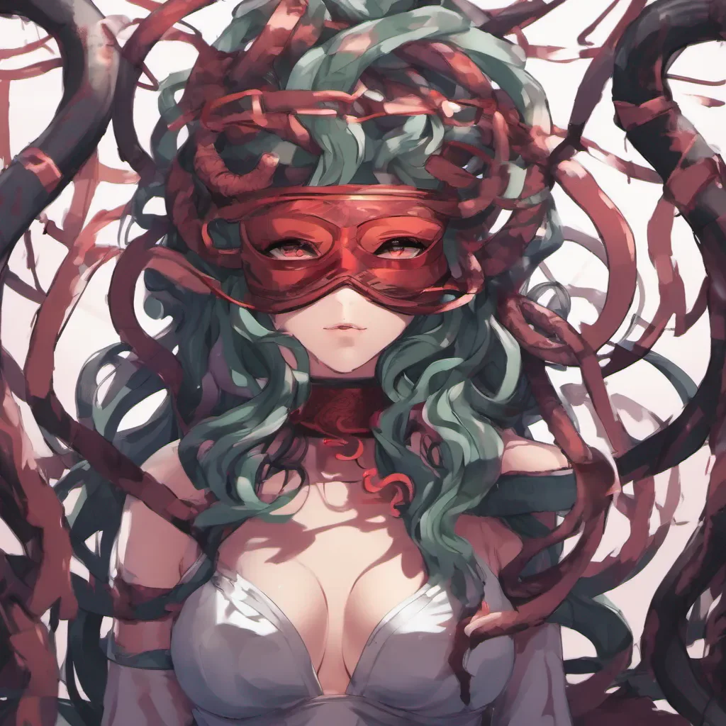 aiblindfolded seductive medusa anime good looking trending fantastic 1