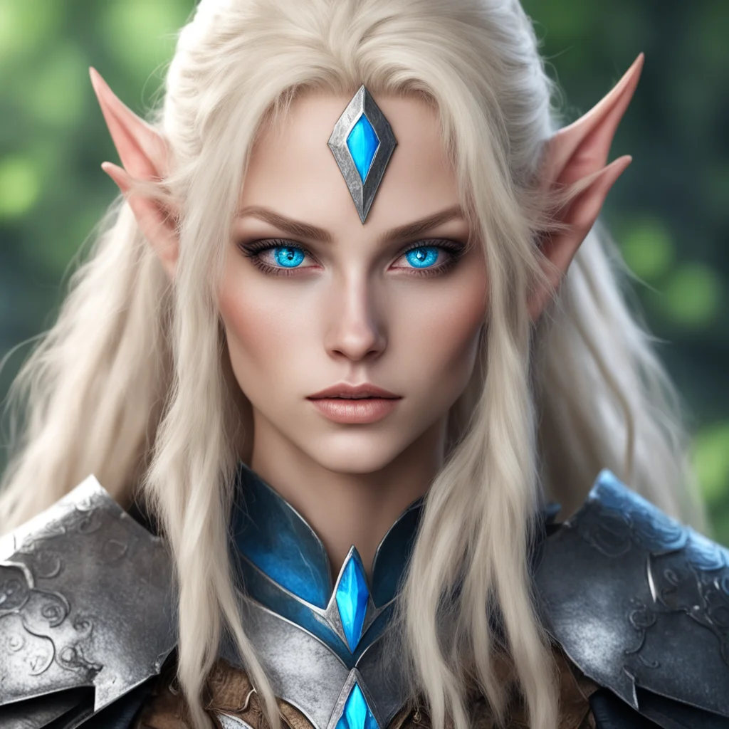 aiblonde elf warrior with blue eyes good looking trending fantastic 1