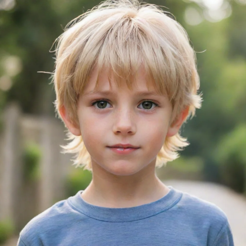 aiblonde haired boy