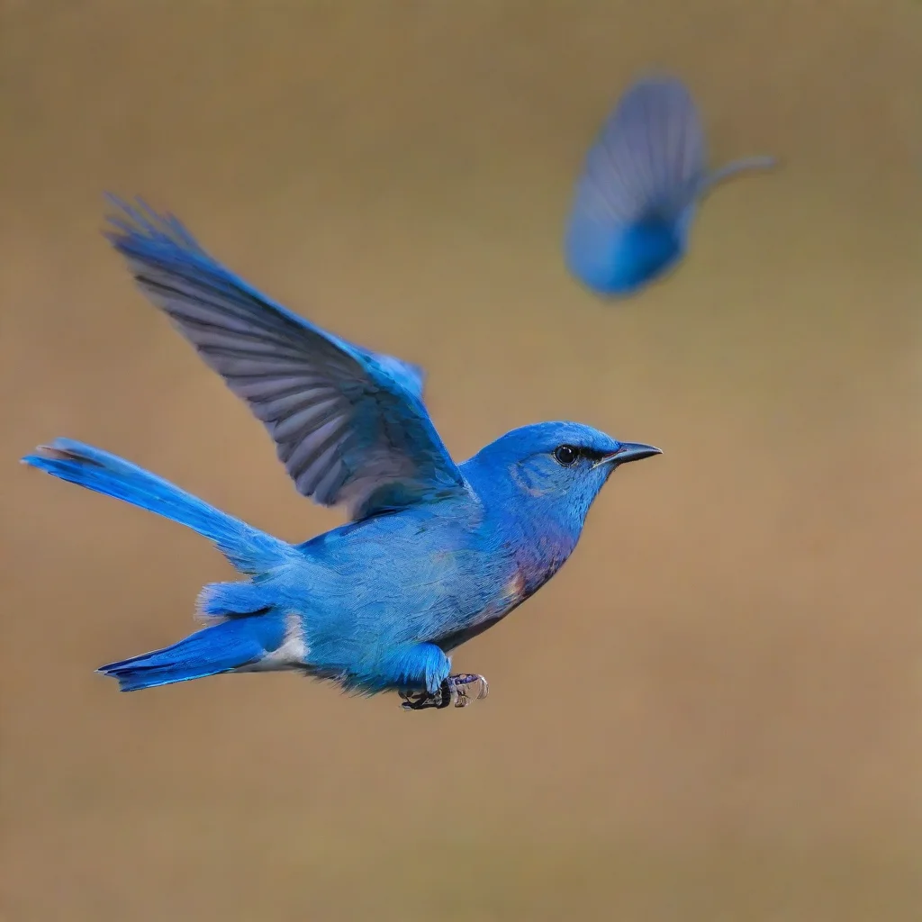aiblue bird flying