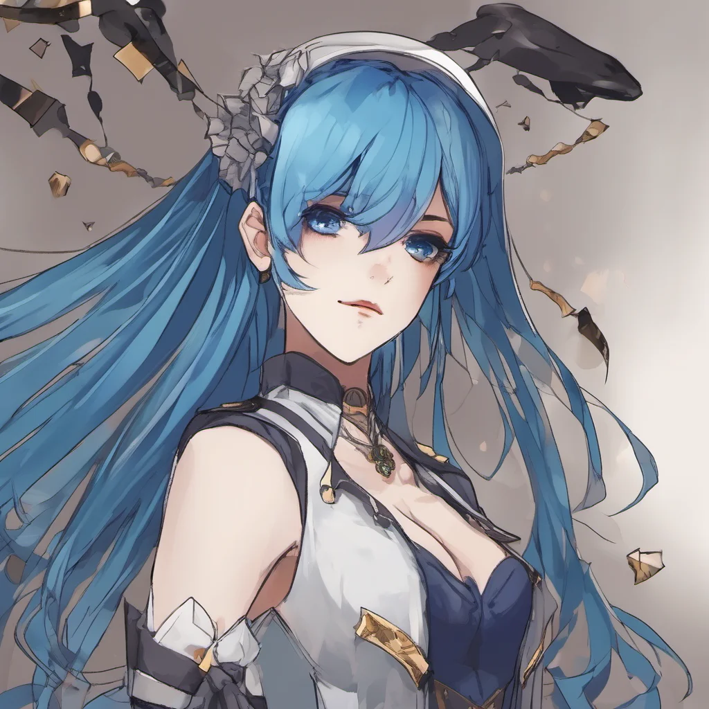 aiblue haired au ra confident engaging wow artstation art 3