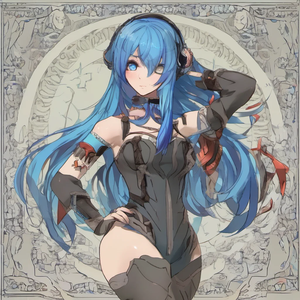 aiblue haired au ra good looking trending fantastic 1