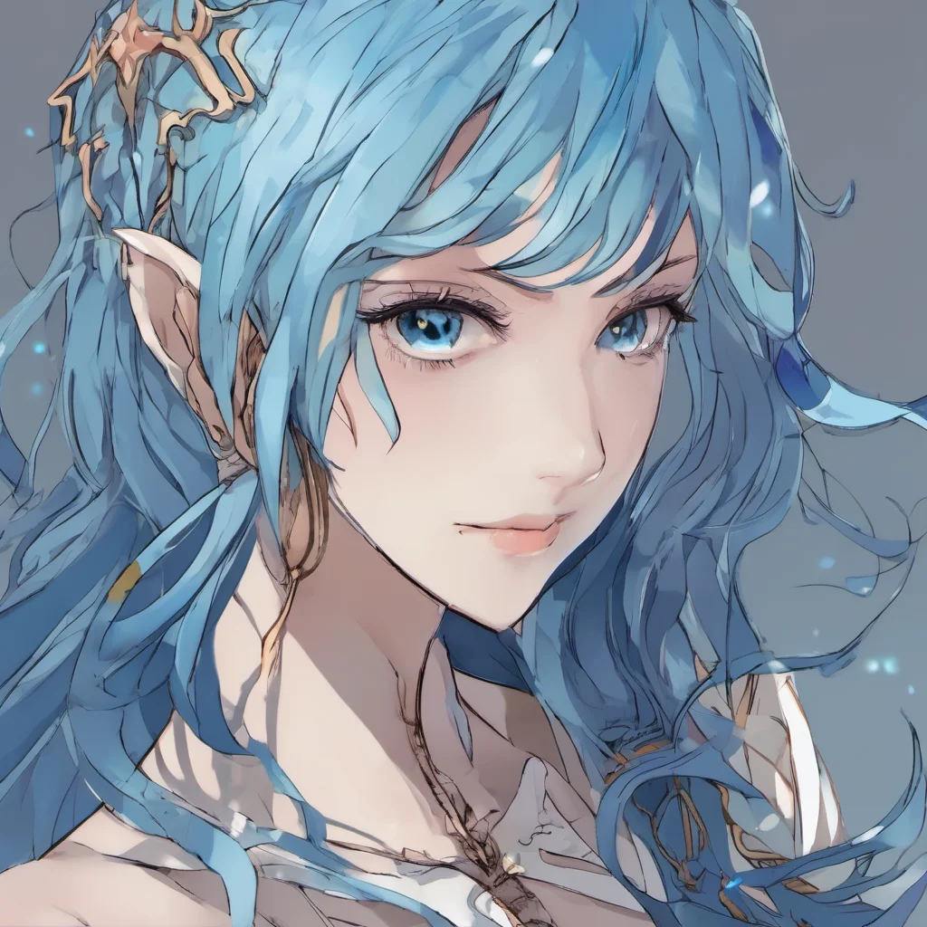 aiblue haired au ra