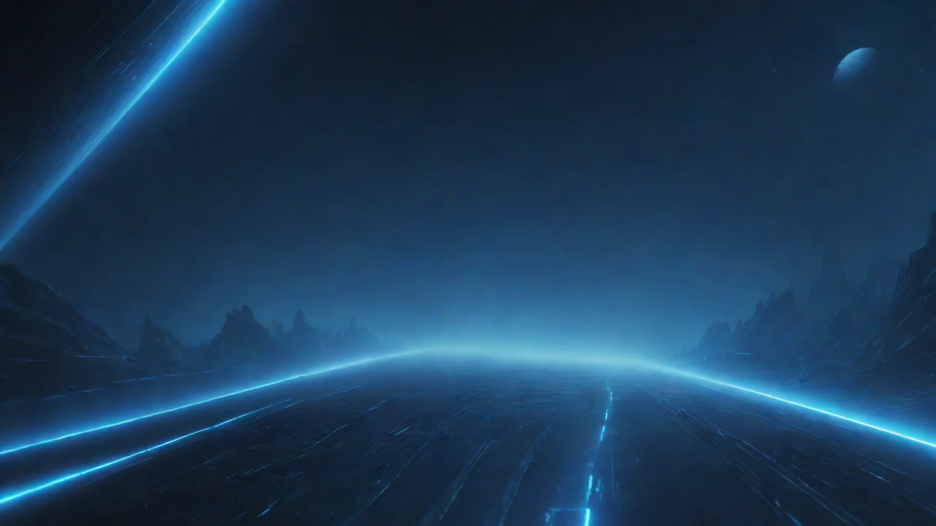 blue line sci fi background wide