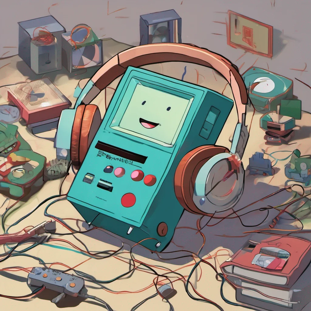 bmo liatening to music with headphones good looking trending fantastic 1