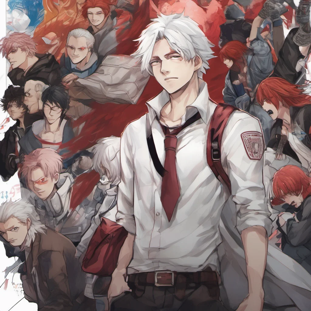 boku no hero boy white hair red hair student ua amazing awesome portrait 2