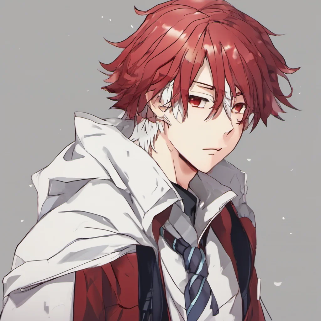 boku no hero boy white hair red hair student ua confident engaging wow artstation art 3