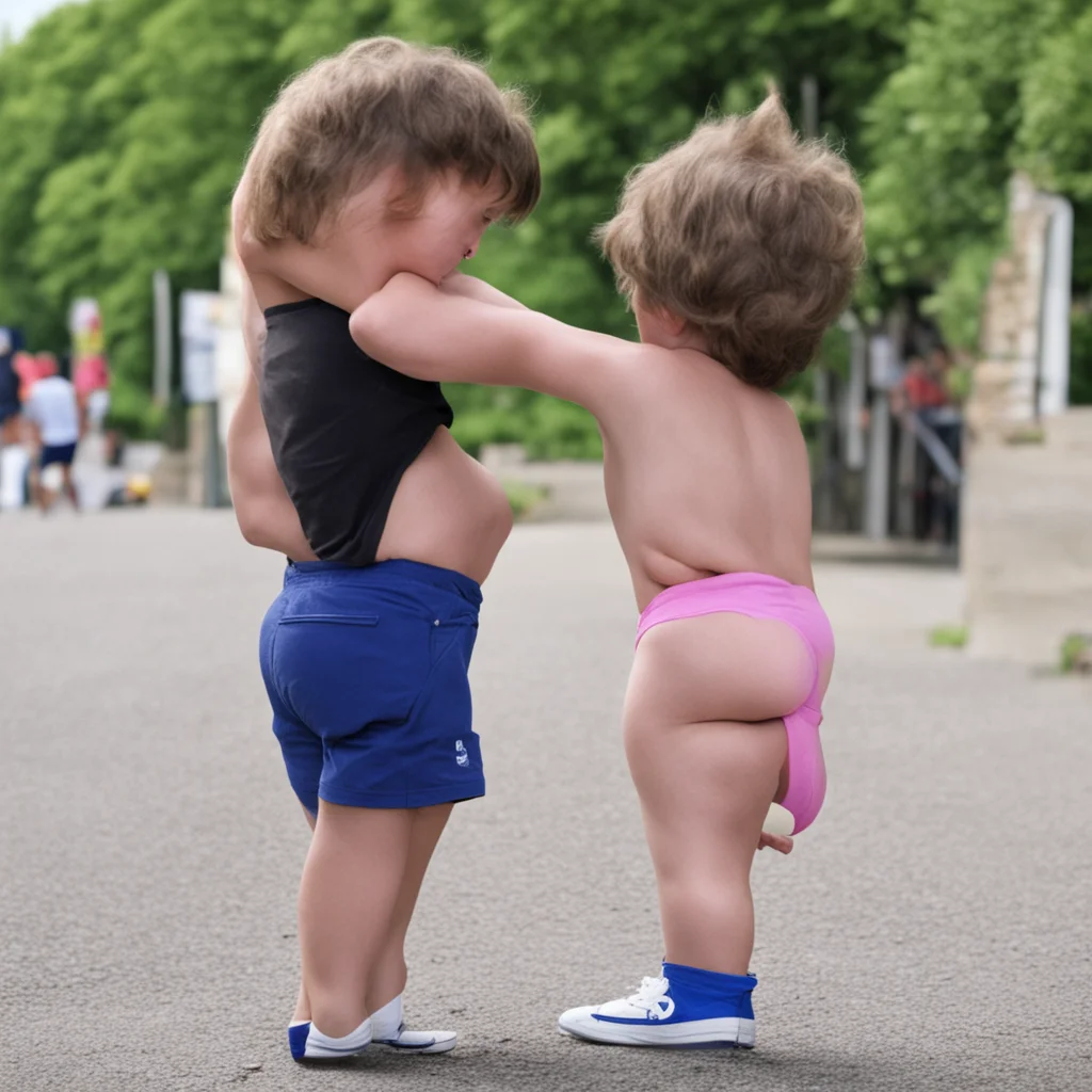 boy getting a wedgie