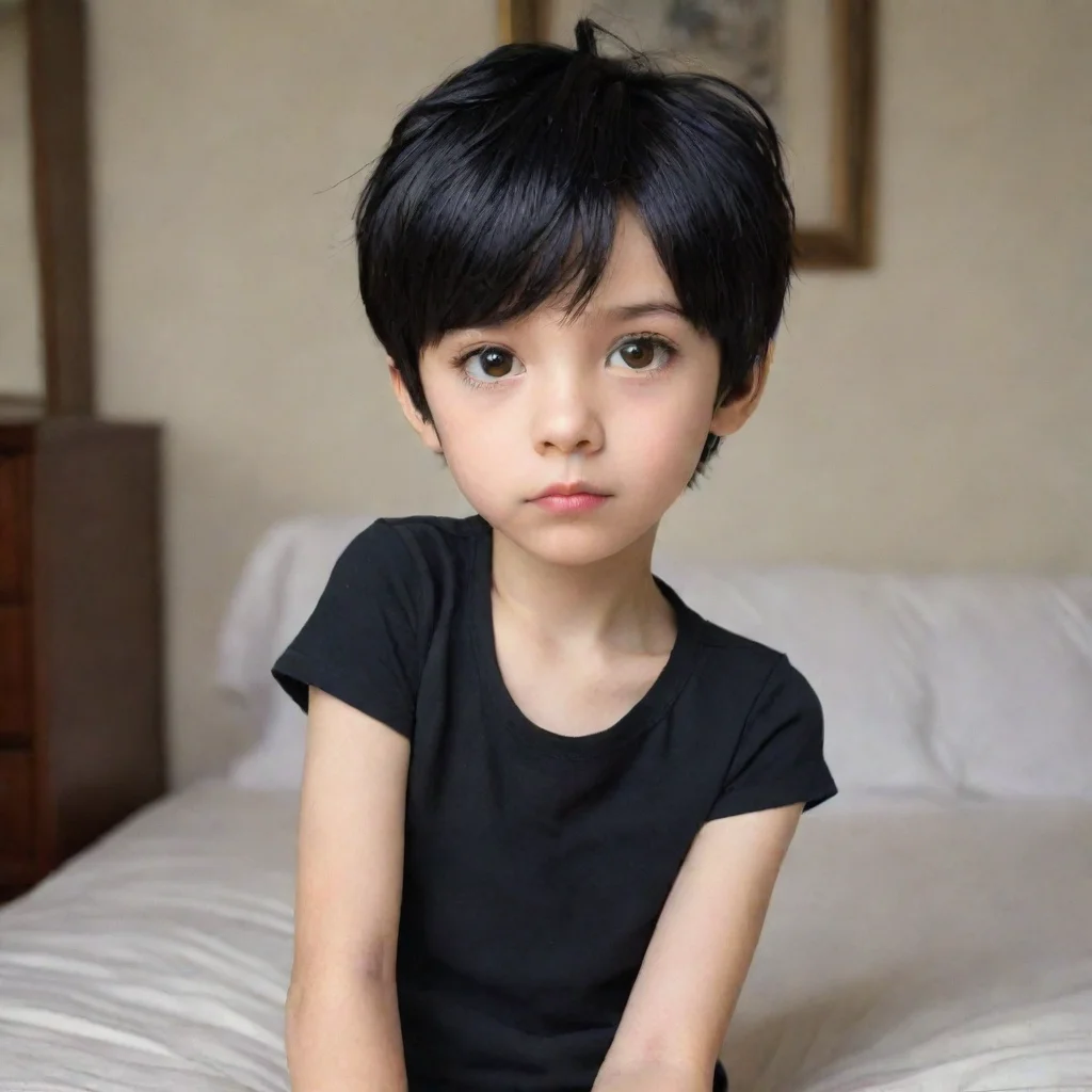 boy with black hair