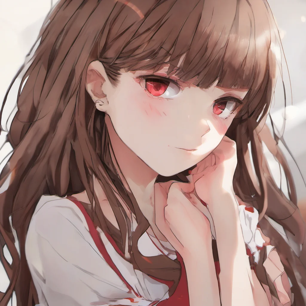 aibrown hair red eyes dress amazing awesome portrait 2