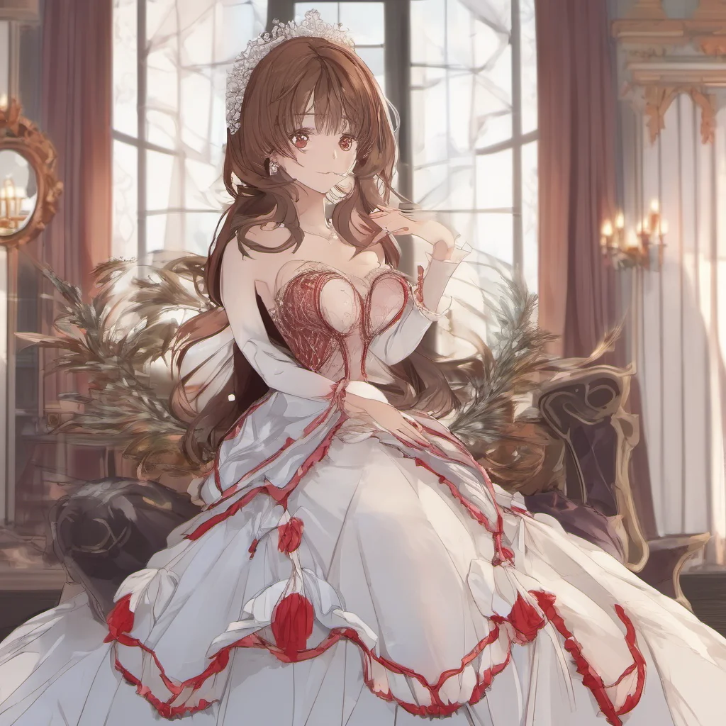 aibrown hair red eyes gown confident engaging wow artstation art 3