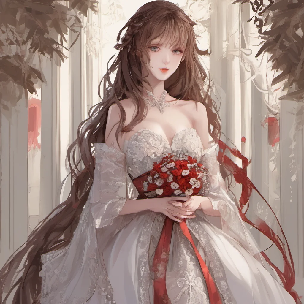 aibrown hair red eyes gown good looking trending fantastic 1