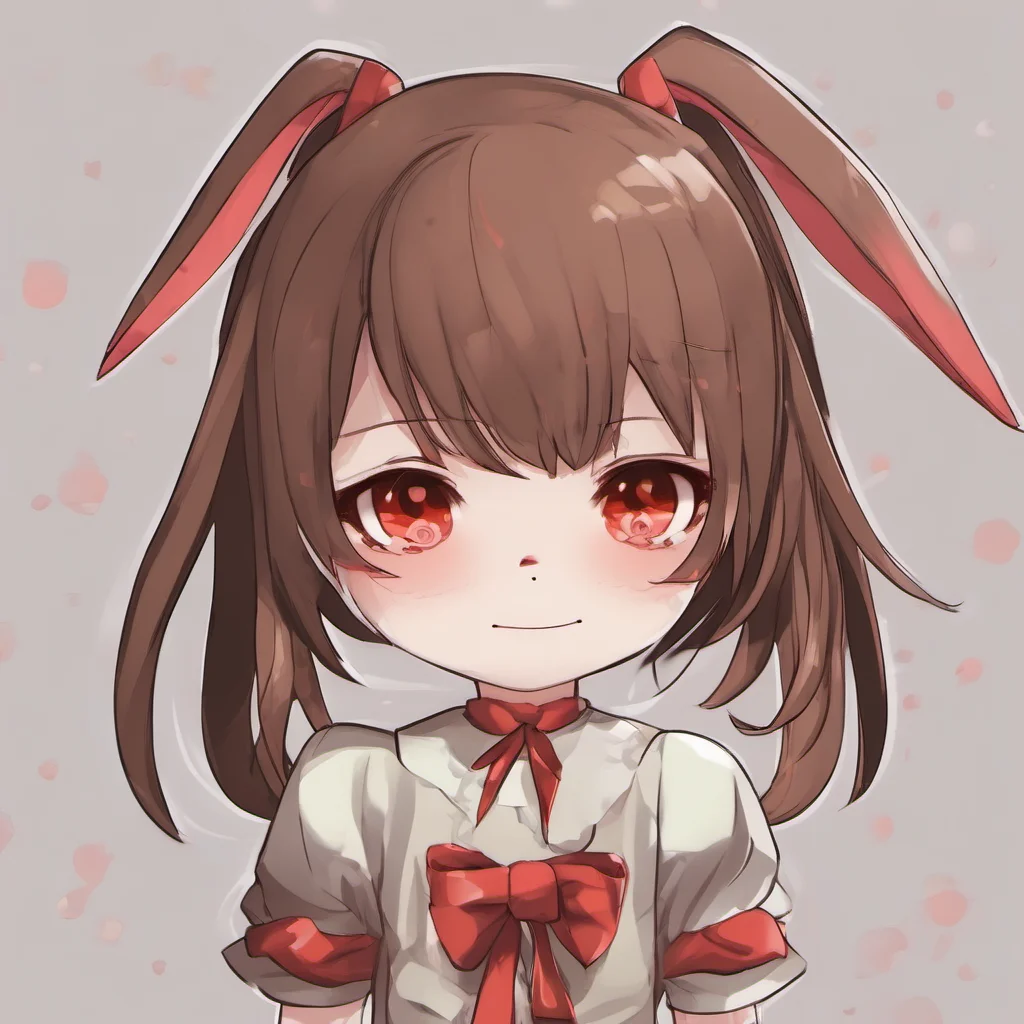 brown haired red eyed bunny girl confident engaging wow artstation art 3