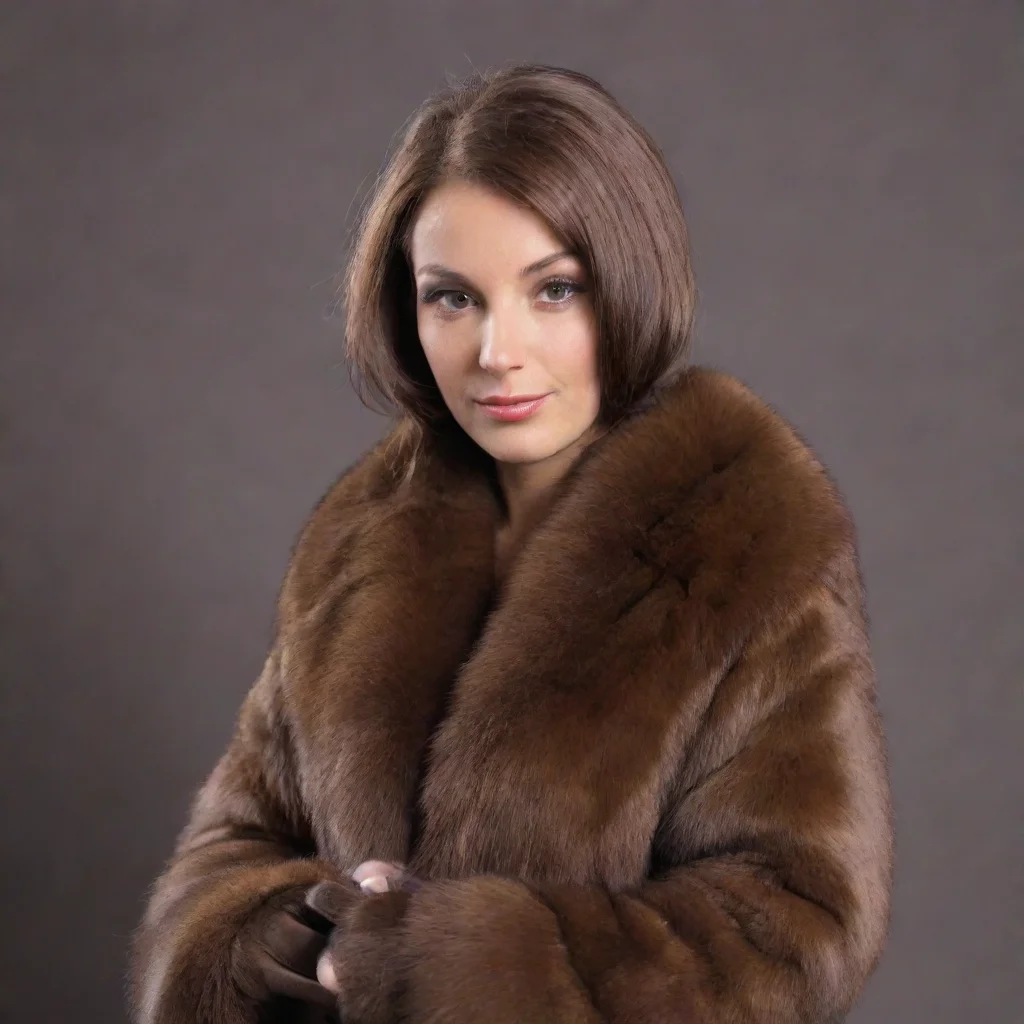 brown mink fur covered human