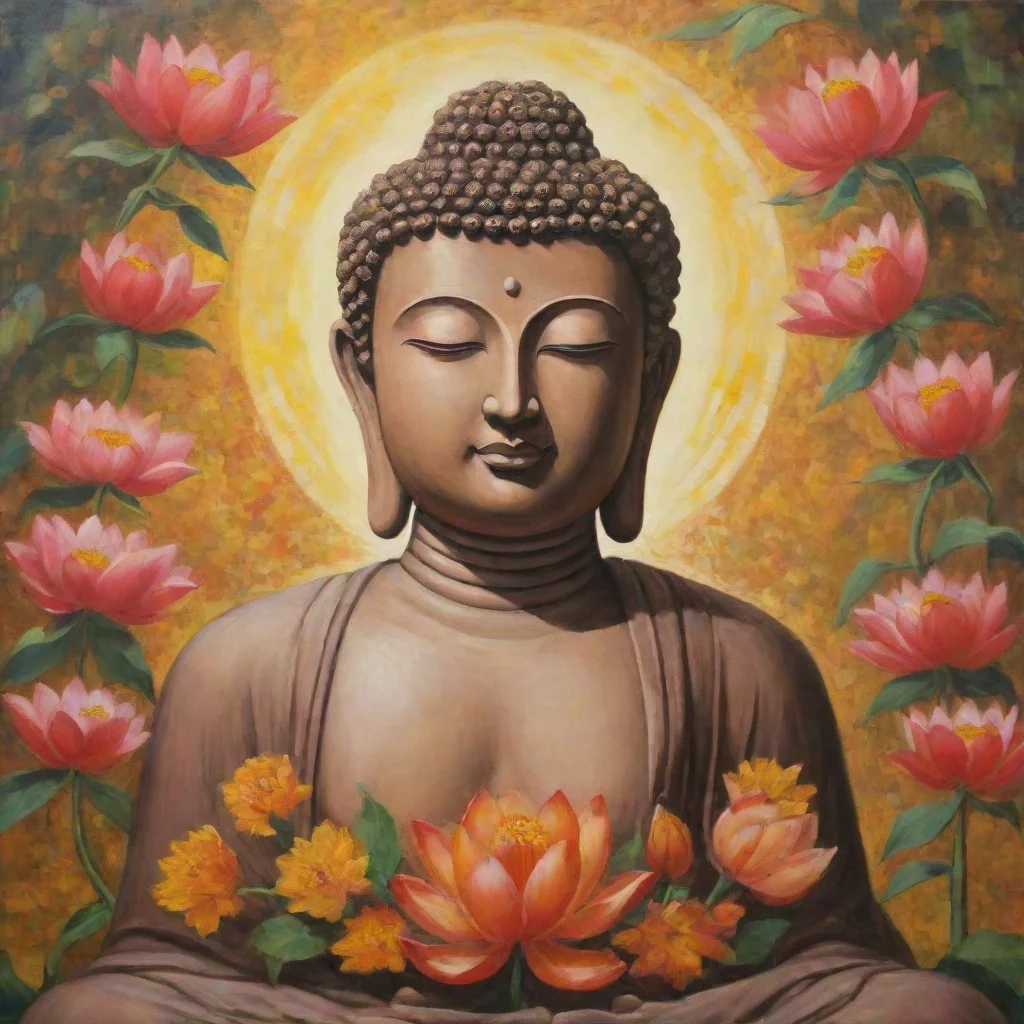 buddha under fower