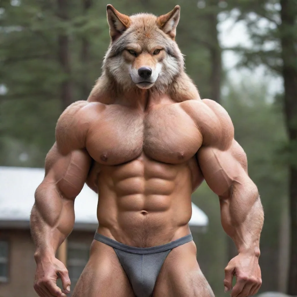 aibuff furry wolf with nice pecs