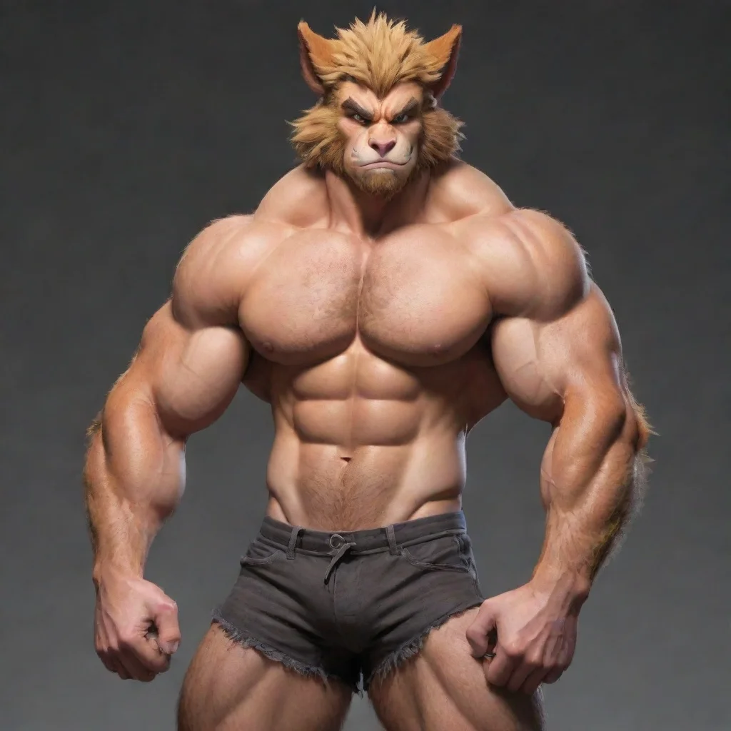 aibuff jacked shirtless heyna furry