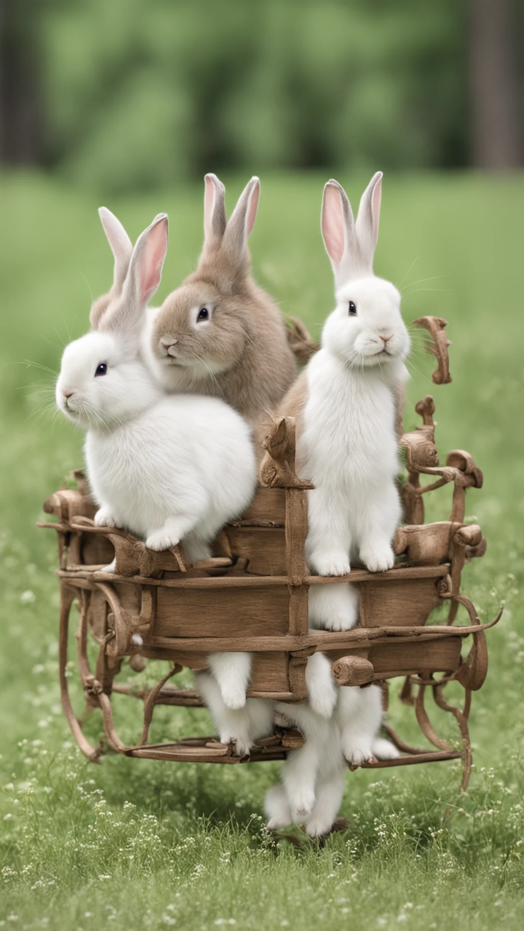 bunnies pull carriage good looking trending fantastic 1 tall