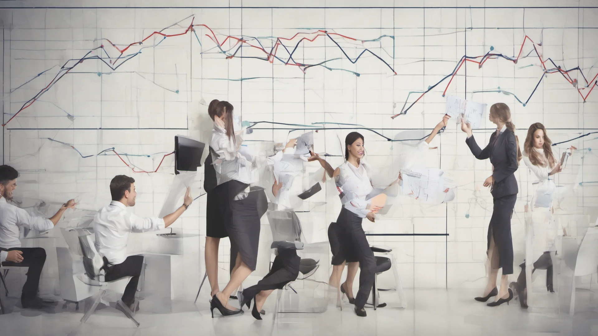 aibusiness people and a chart  confident engaging wow artstation art 3 wide