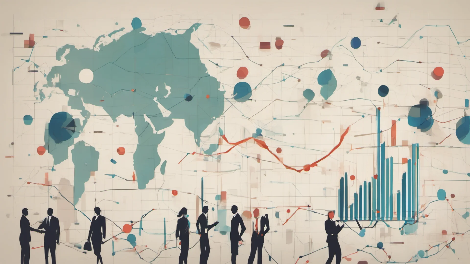 aibusiness people and a chart  wide