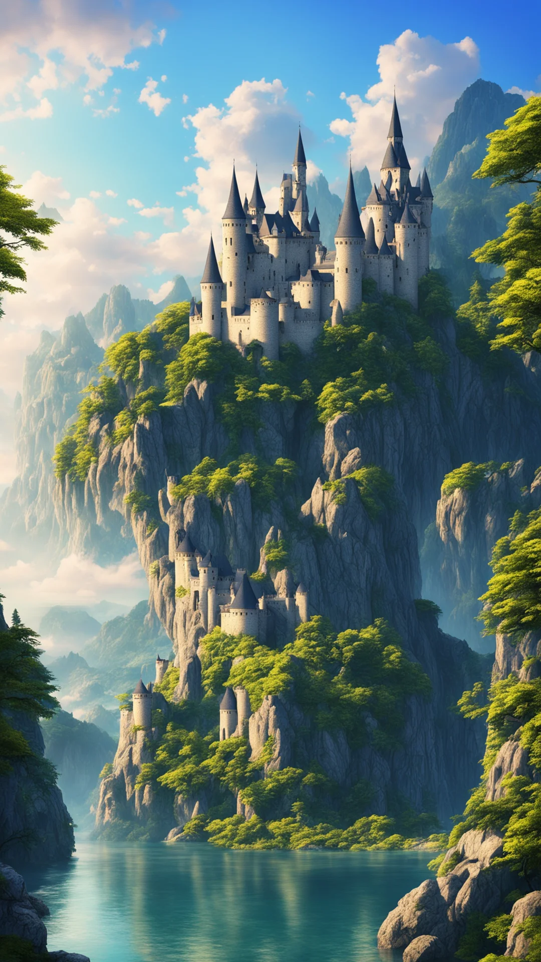 calm beautiful castle in a relaxing environment calm colors beauty scenery so epic amazing awesome portrait 2 tall