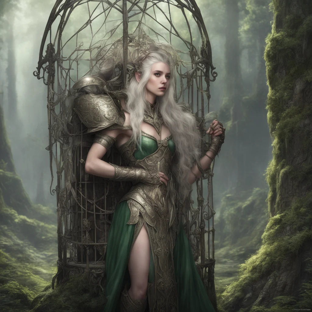 aicaptured elven princess carried in cage by giants confident engaging wow artstation art 3