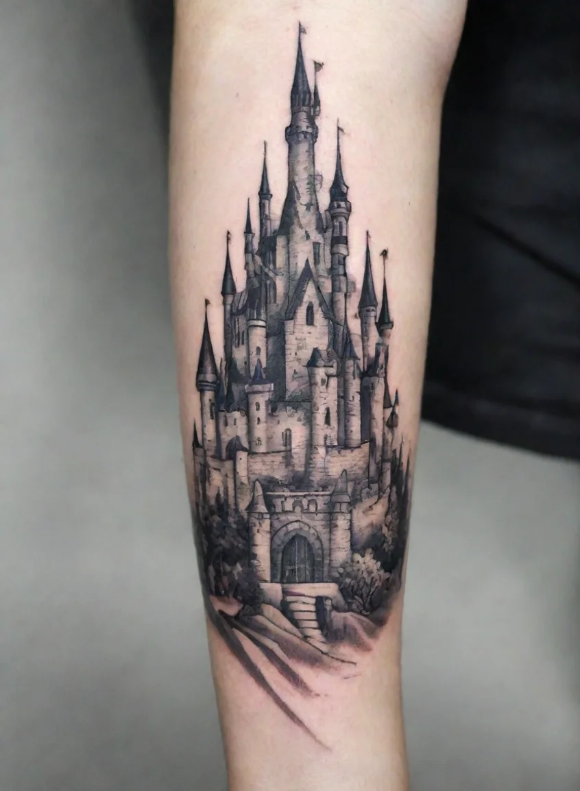 aicastle fine line black and white tattoo portrait43