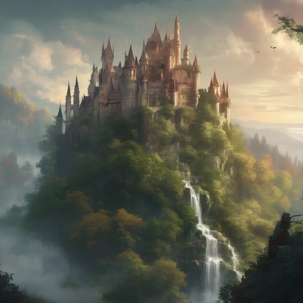 aicastle forest landscape fantasy art forest