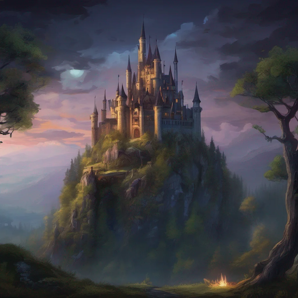 aicastle forest landscape fantasy art night good looking trending fantastic 1